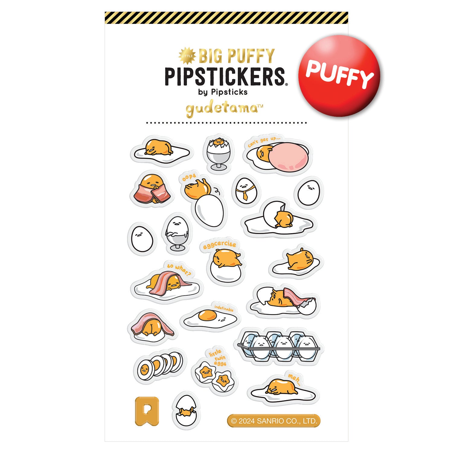  Gudetama So What? Little Puffy Stickers、mySite、ghnorth