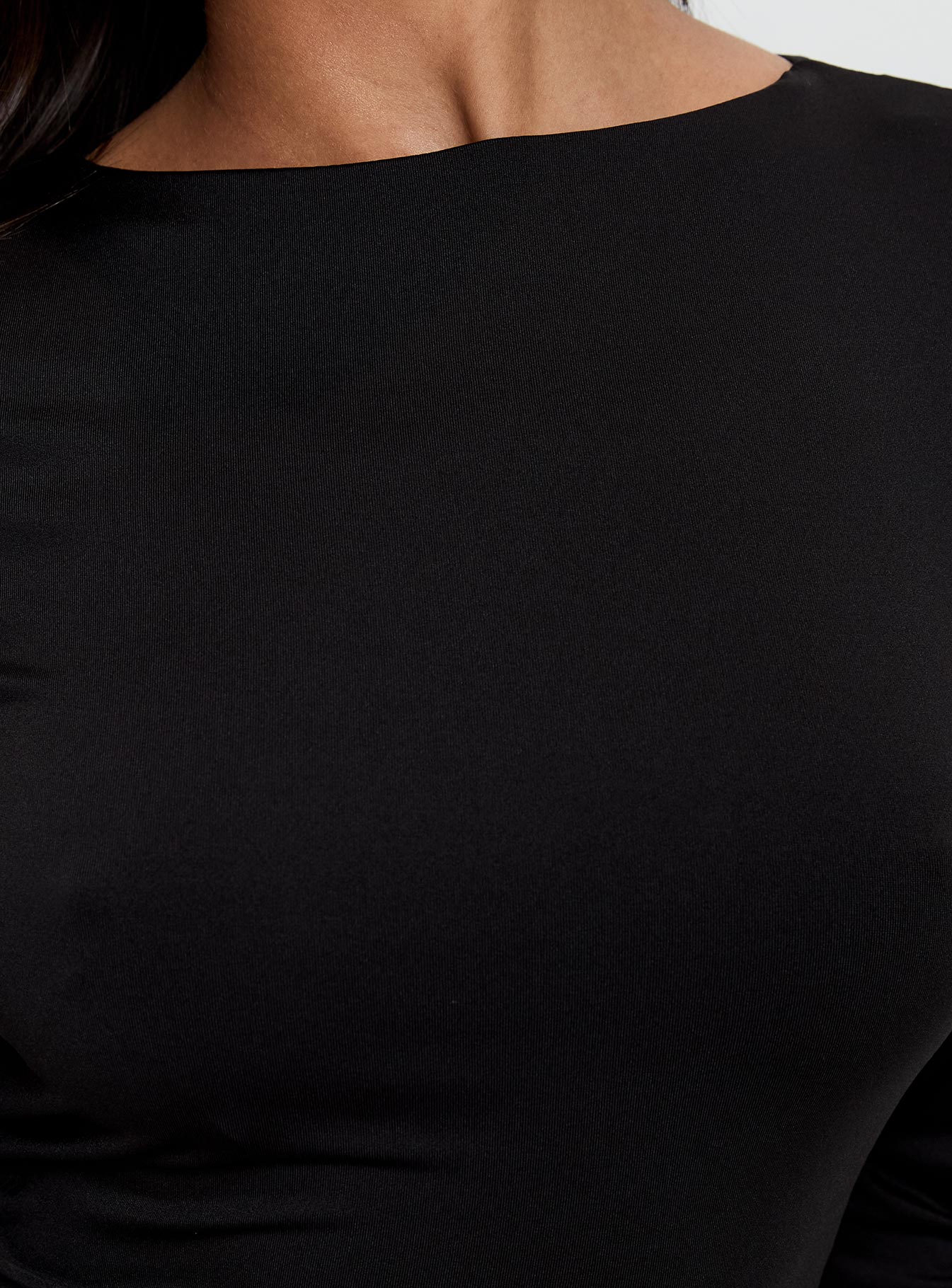 Lifes Good Long Sleeve Backless Top Black、mySite、solidvoid