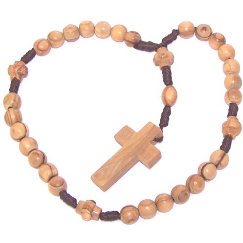 Threaded olive wood Anglican Rosary 9 long、mySite、topwebapps