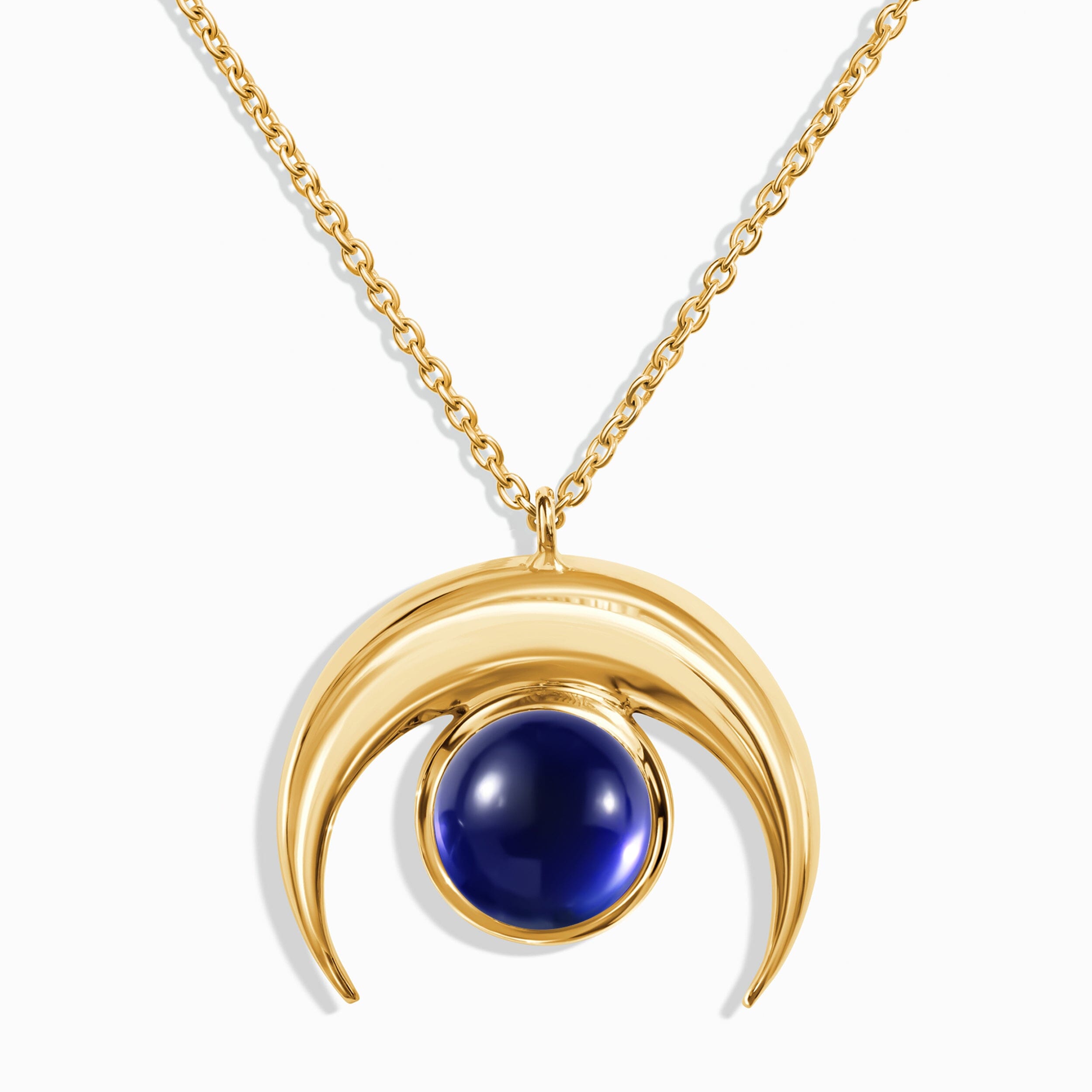 Blue Sapphire Necklace - Crescent Moon、mySite、hinf8tx79