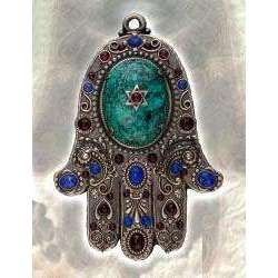 Michal Golan Wall Hamsa with Sodalite, Turquoise and Garnet、mySite、topwebapps