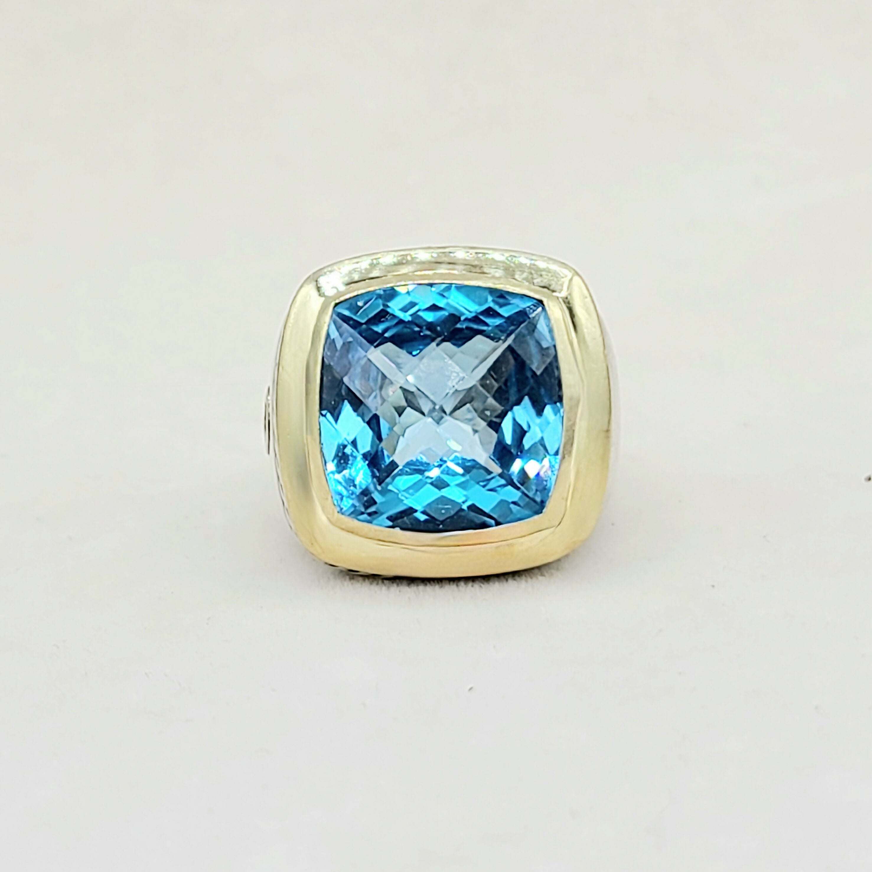 David Yurman Albion Ring 15mm Blue Topaz & Gold、mySite、hinf8tx79
