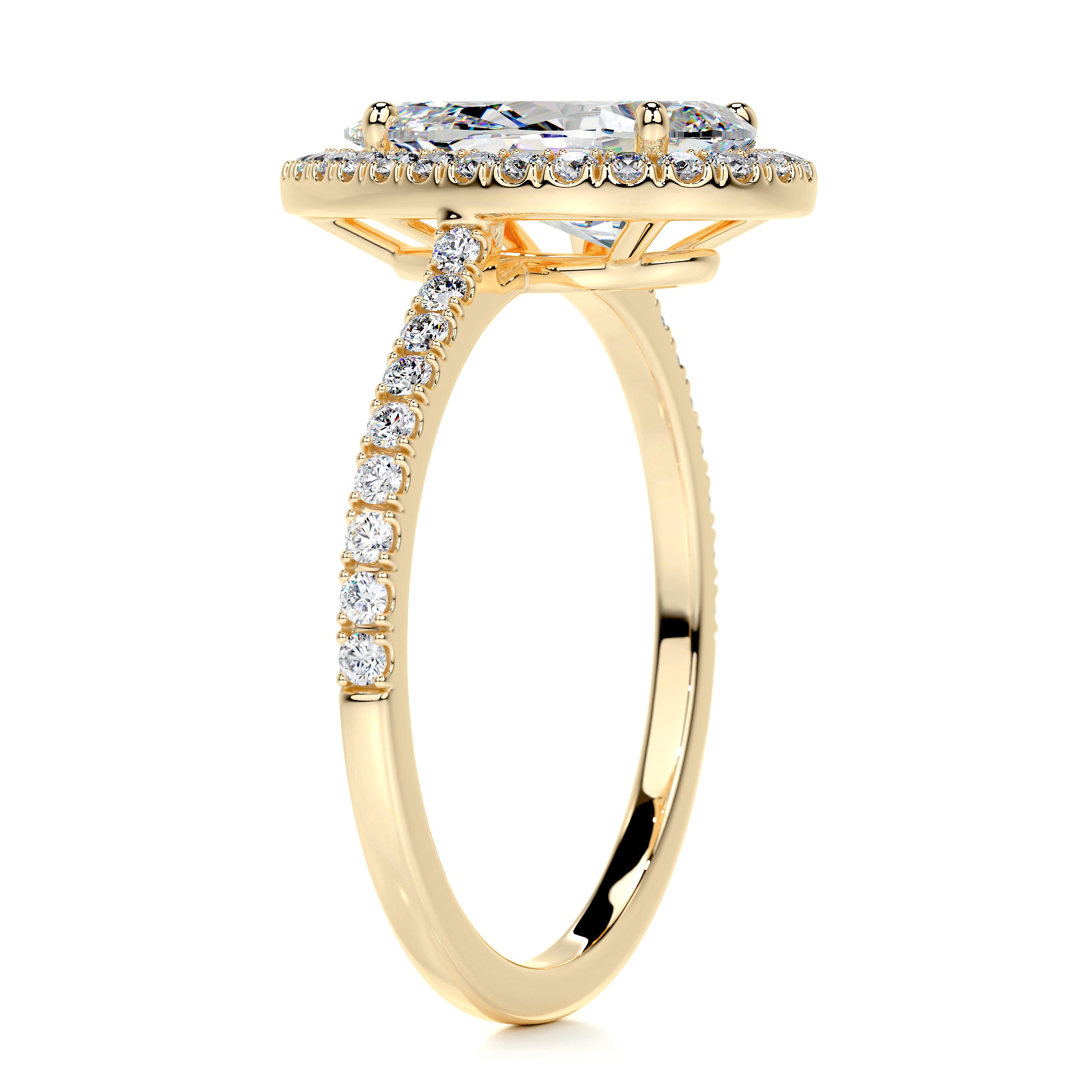Sophia Moissanite & Diamond Ring -18K Yellow Gold、mySite、hinf8tx79