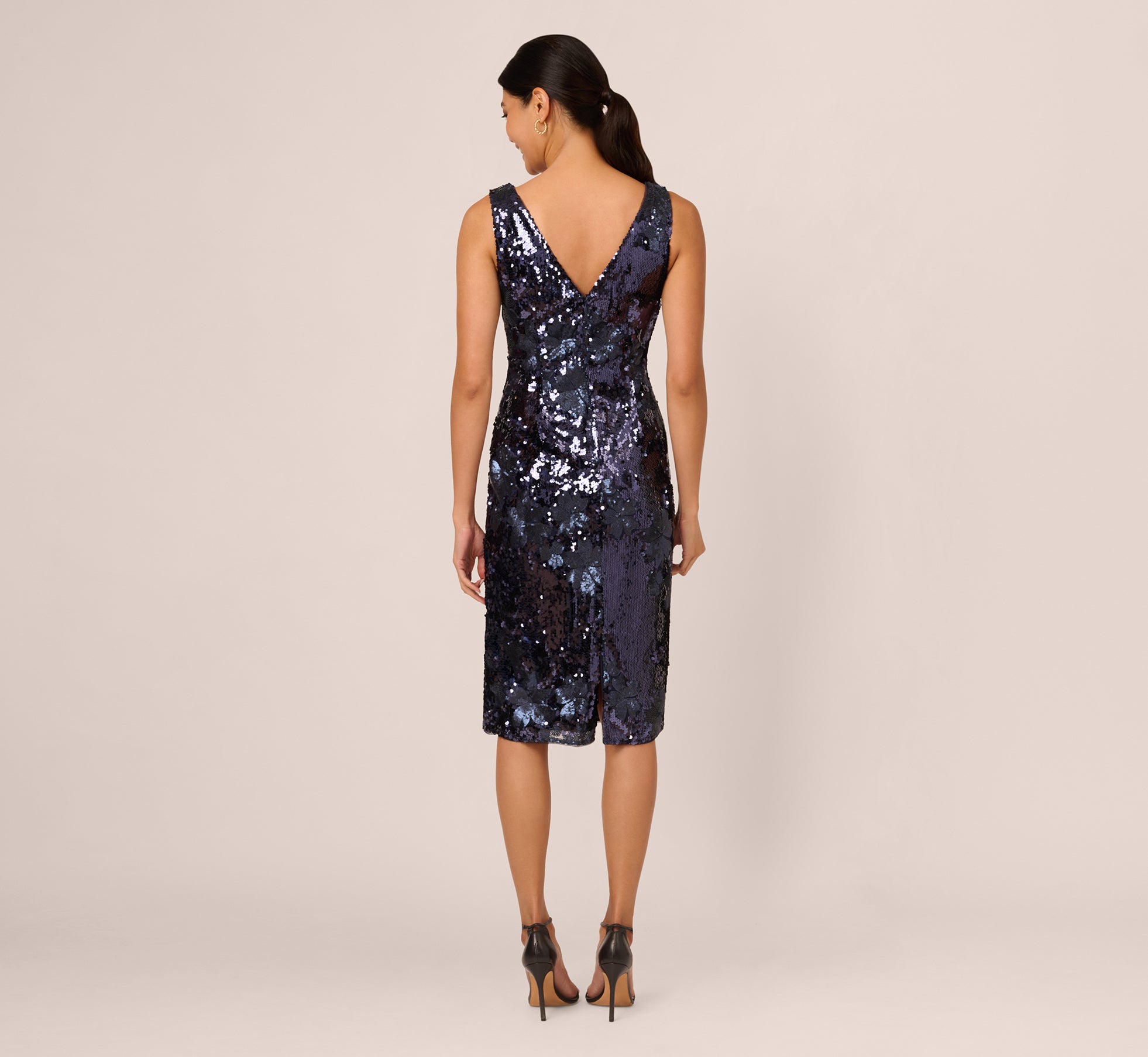 Sequin Sheath Dress In Navy、mySite、solidvoid