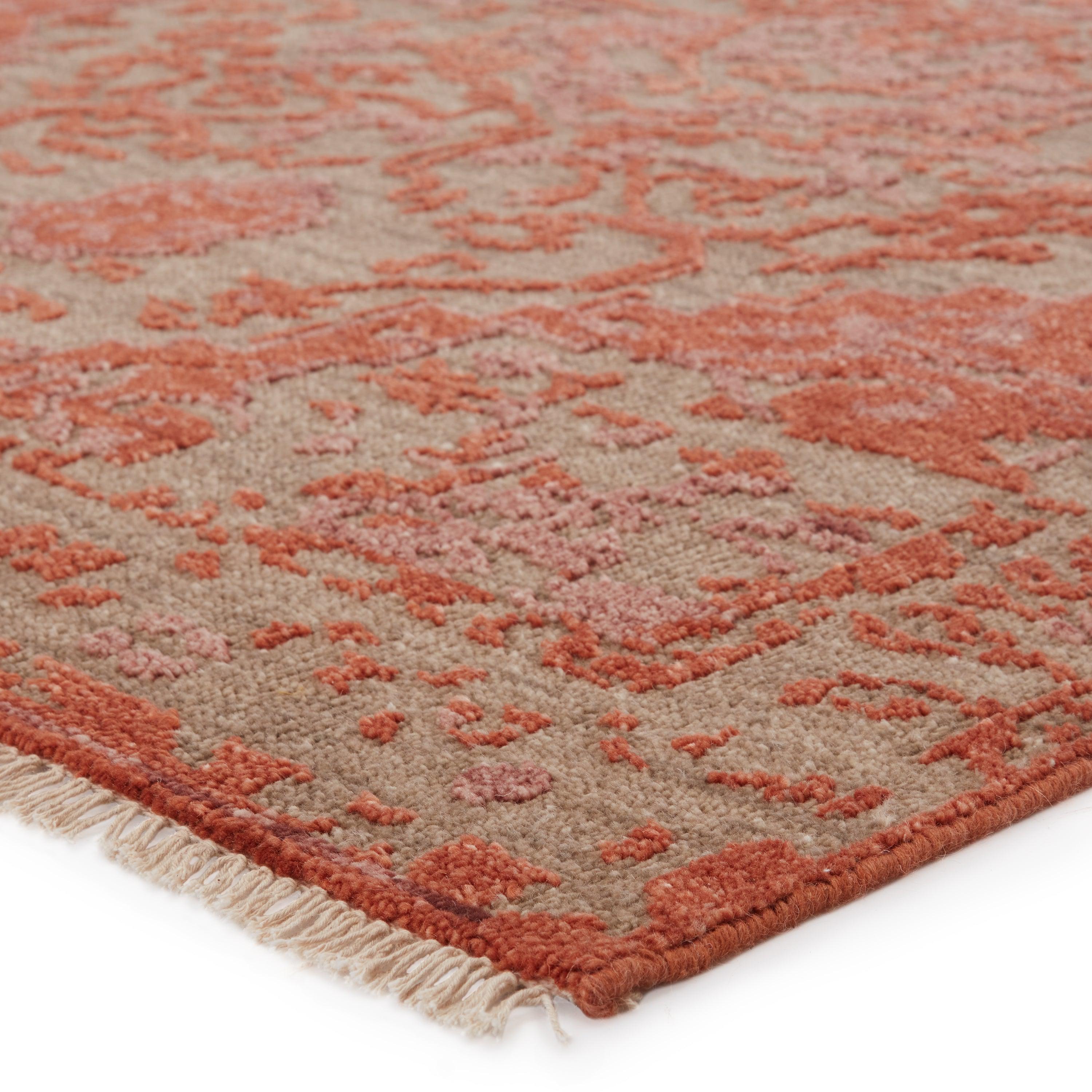 Azar Hand-Knotted Medallion Rust Taupe Area Rug、mySite、gigharbornorthrealestate