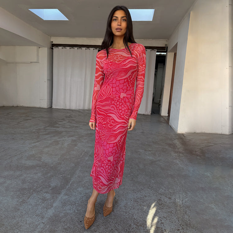 Valentine Animal Mesh Dress、mySite、solidvoid