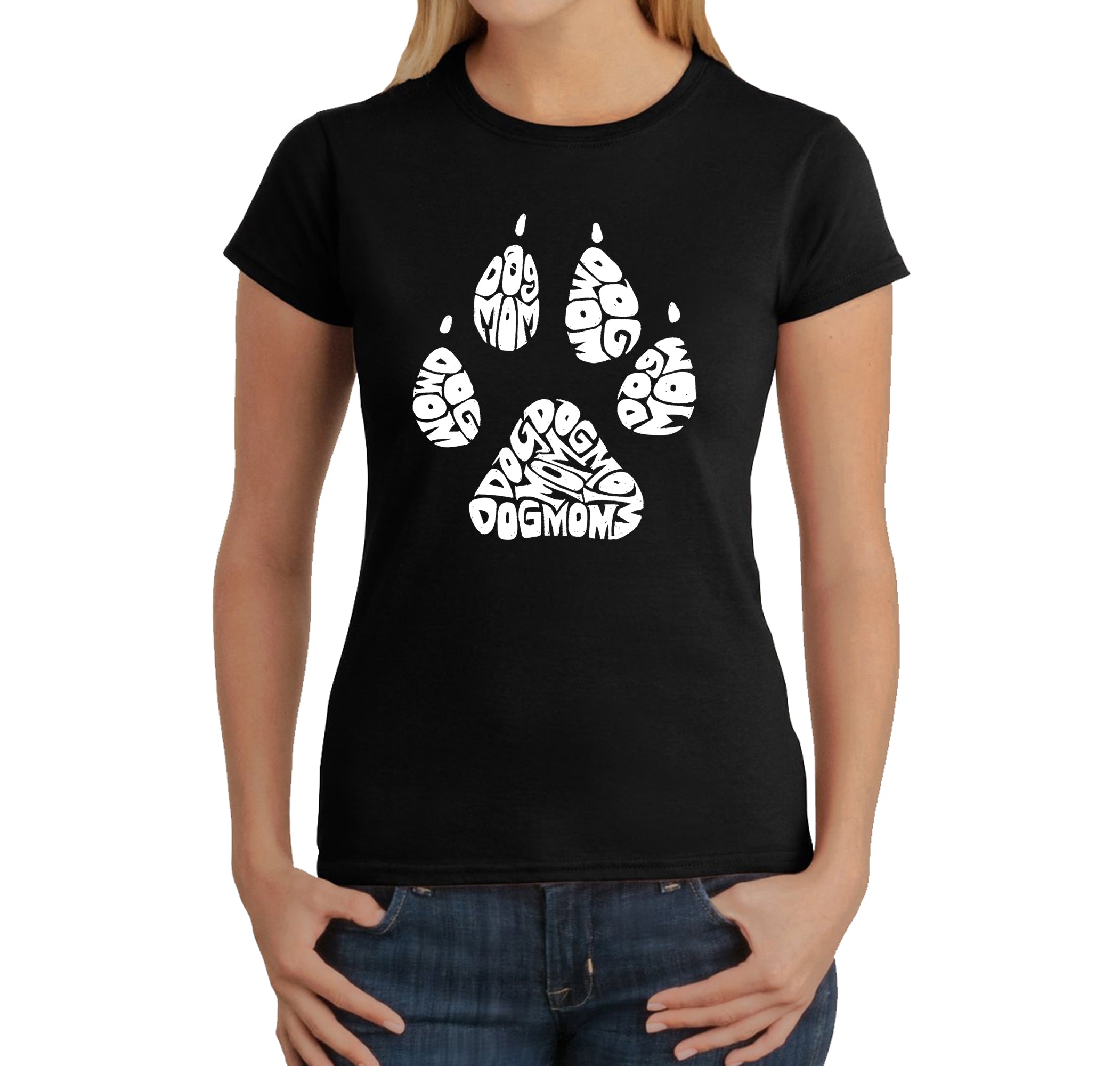 Dog Mom - Women's Word Art T-Shirt、mySite、camillekostekn