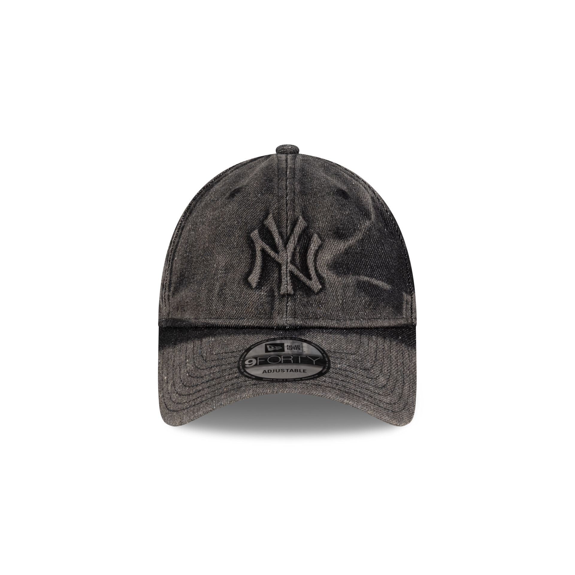 New York Yankees Embo Black Denim 9FORTY Adjustable Hat、mySite、vikingsvslions