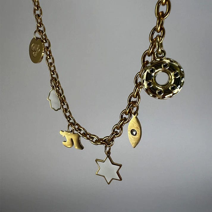 Jewish Charm Bracelet - Gold-Plated、mySite、topwebapps