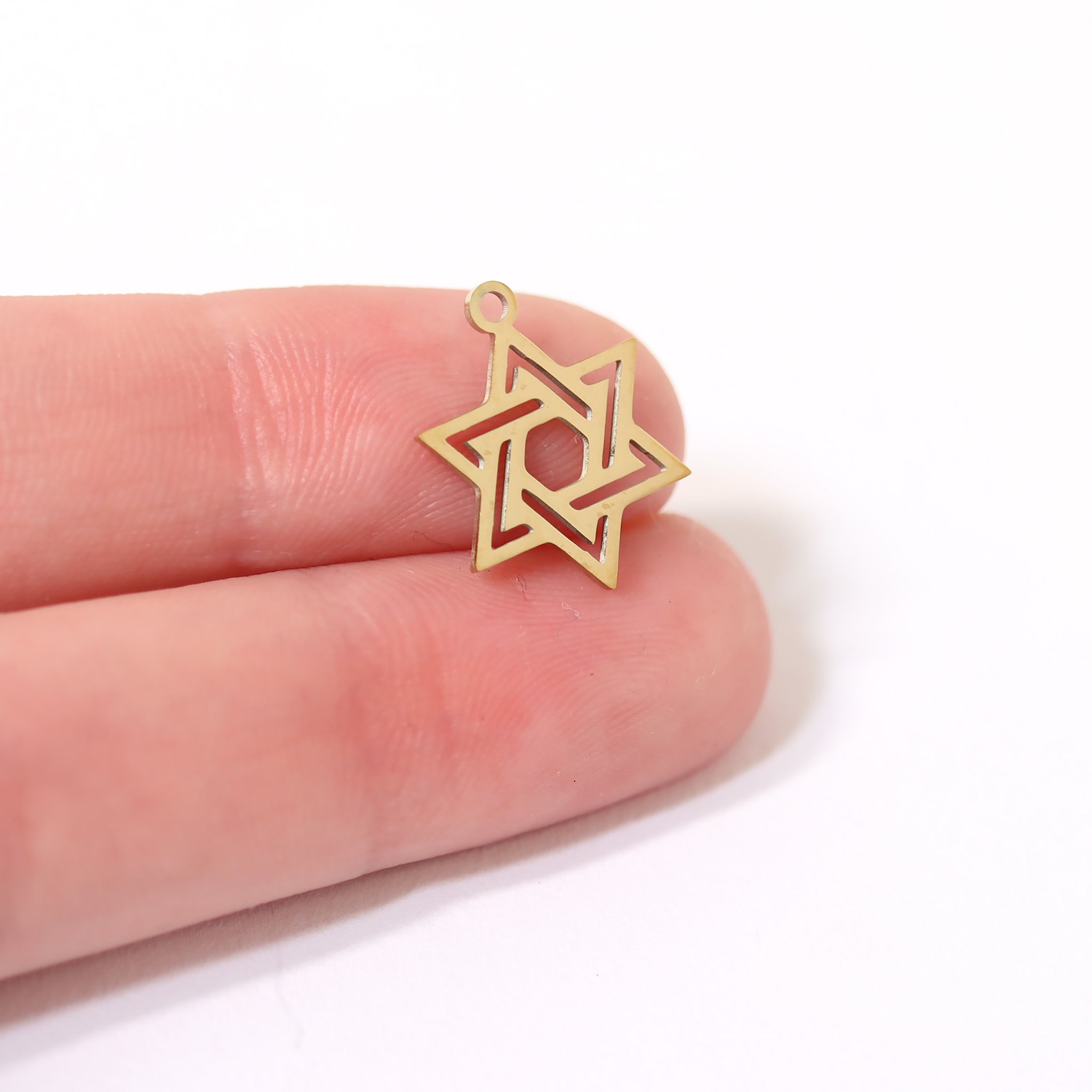 18K Gold PVD Stainless Steel Star of David Charm / PDL0081、mySite、dreamappss