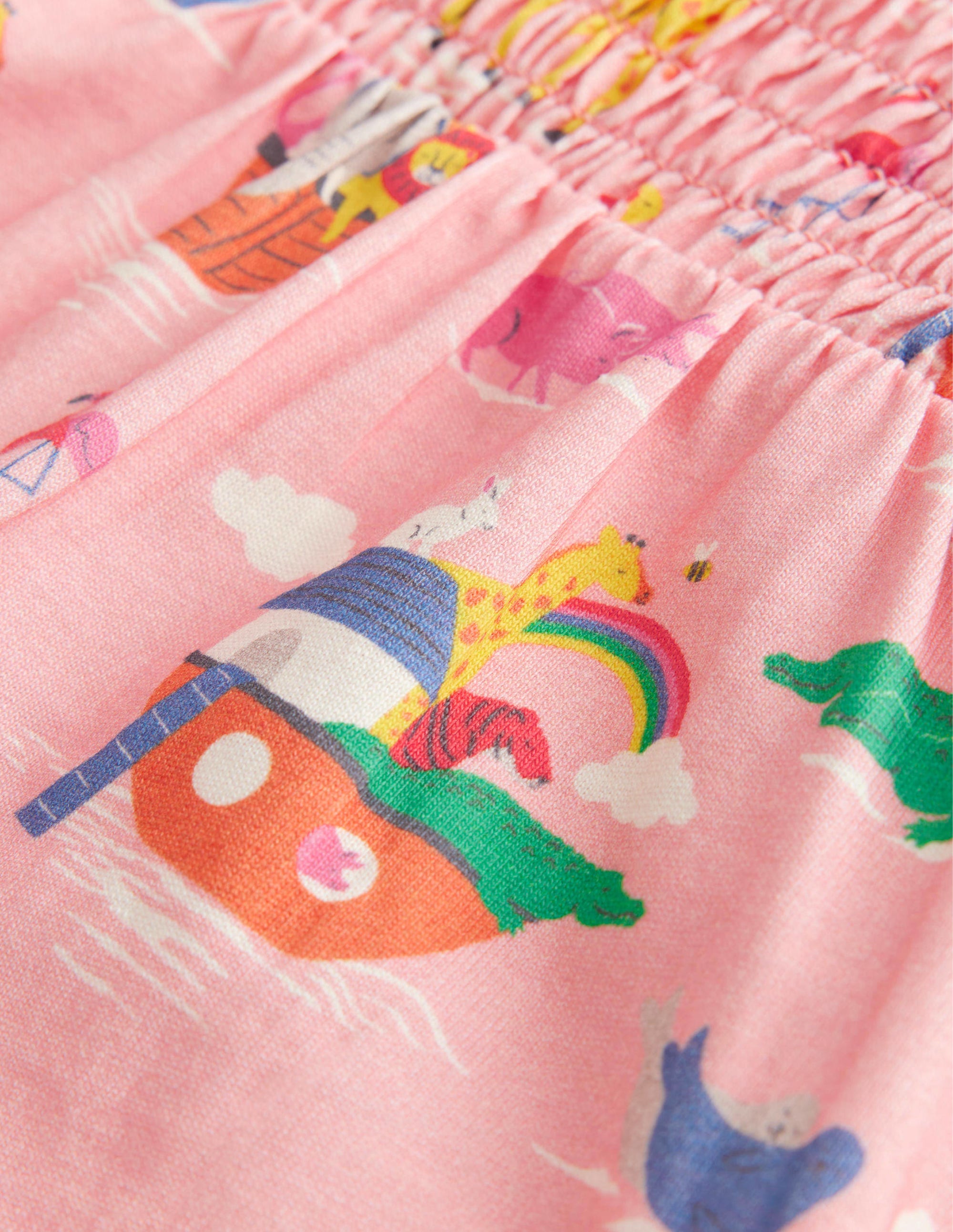  Printed Jersey Dress-Provence Pink Dusty Animals、mySite、ashleygrahame
