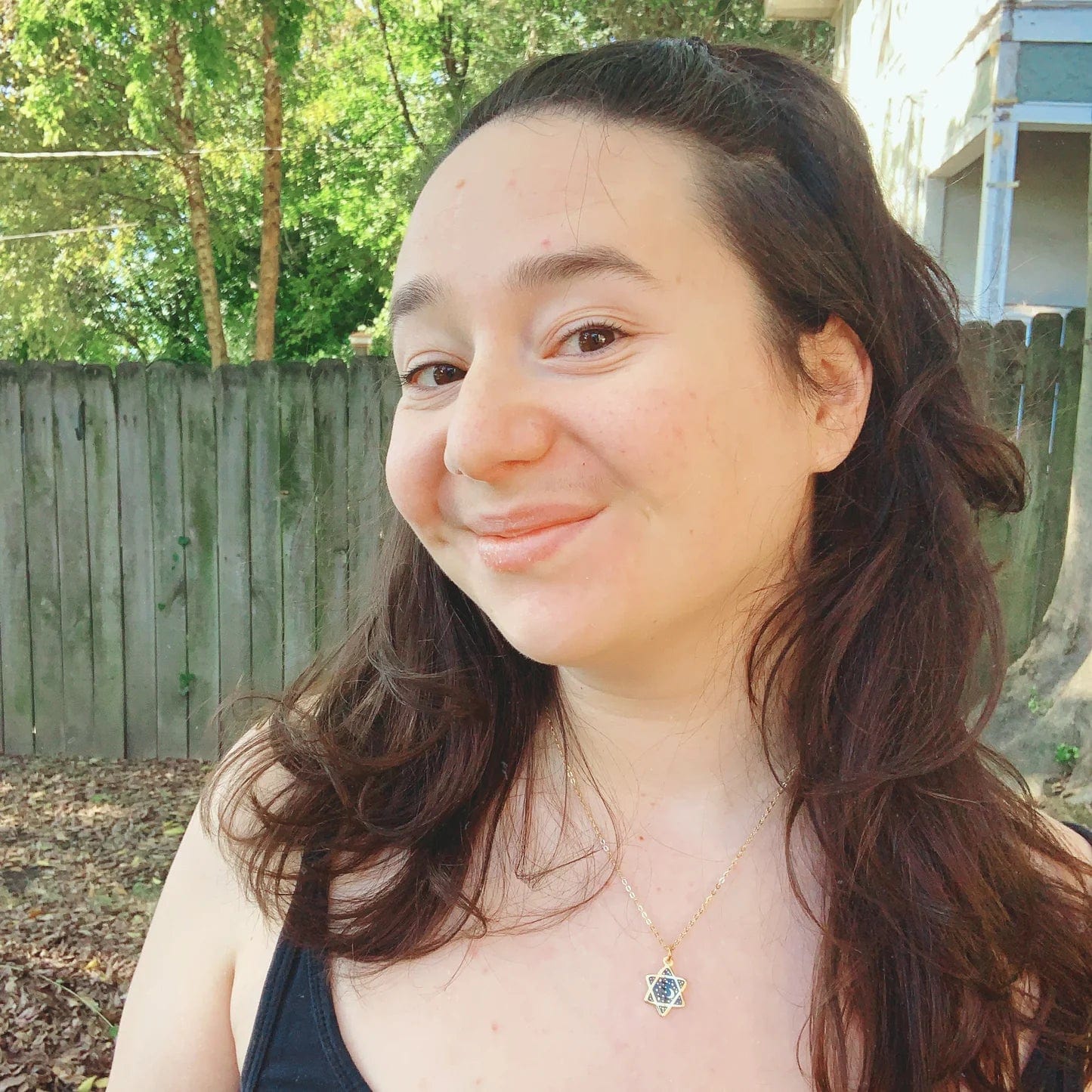 Black Cosmic Star of David Necklace - 22k Gold Plated、mySite、topwebapps