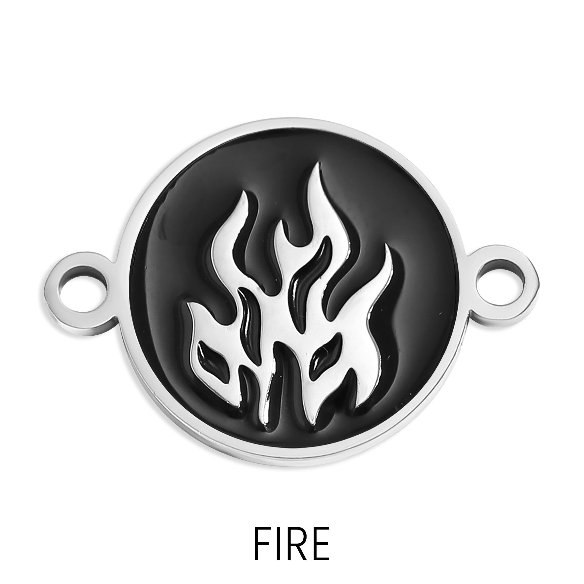 18K Gold PVD Stainless Steel Earth, Fire, Water, & Air Element Connector Charms / PDL0172、mySite、dreamappss