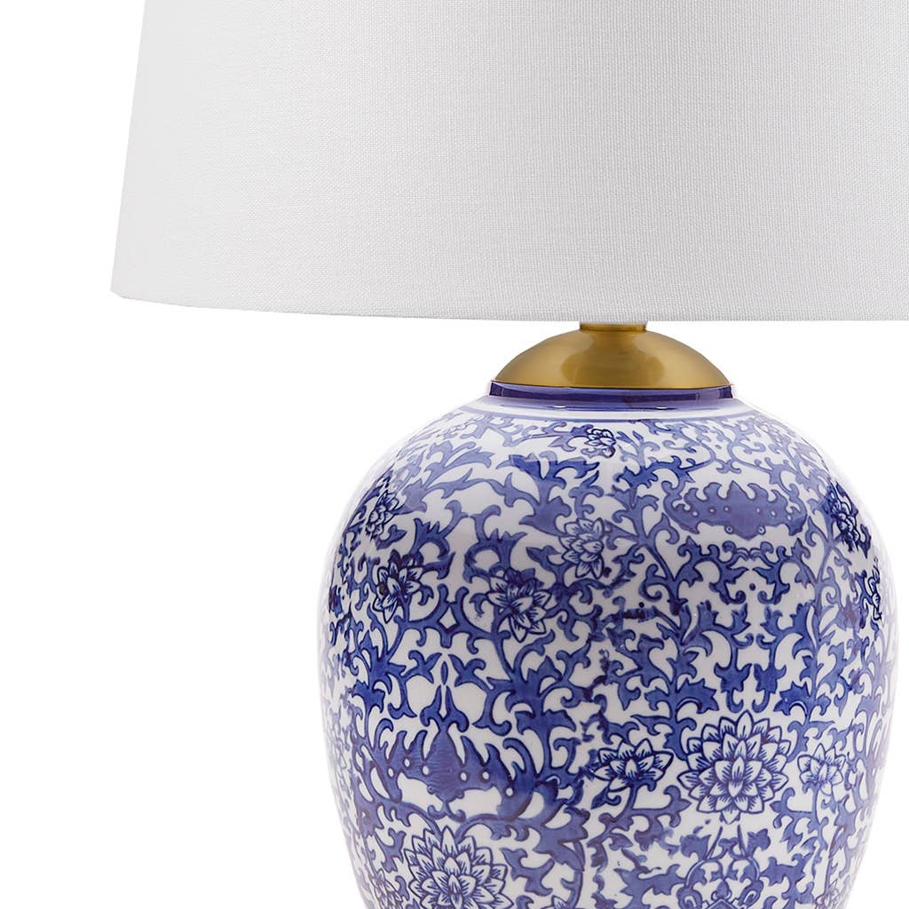 Blue Ceramic Ginger Jar Table Lamp、mySite、g9winljtr