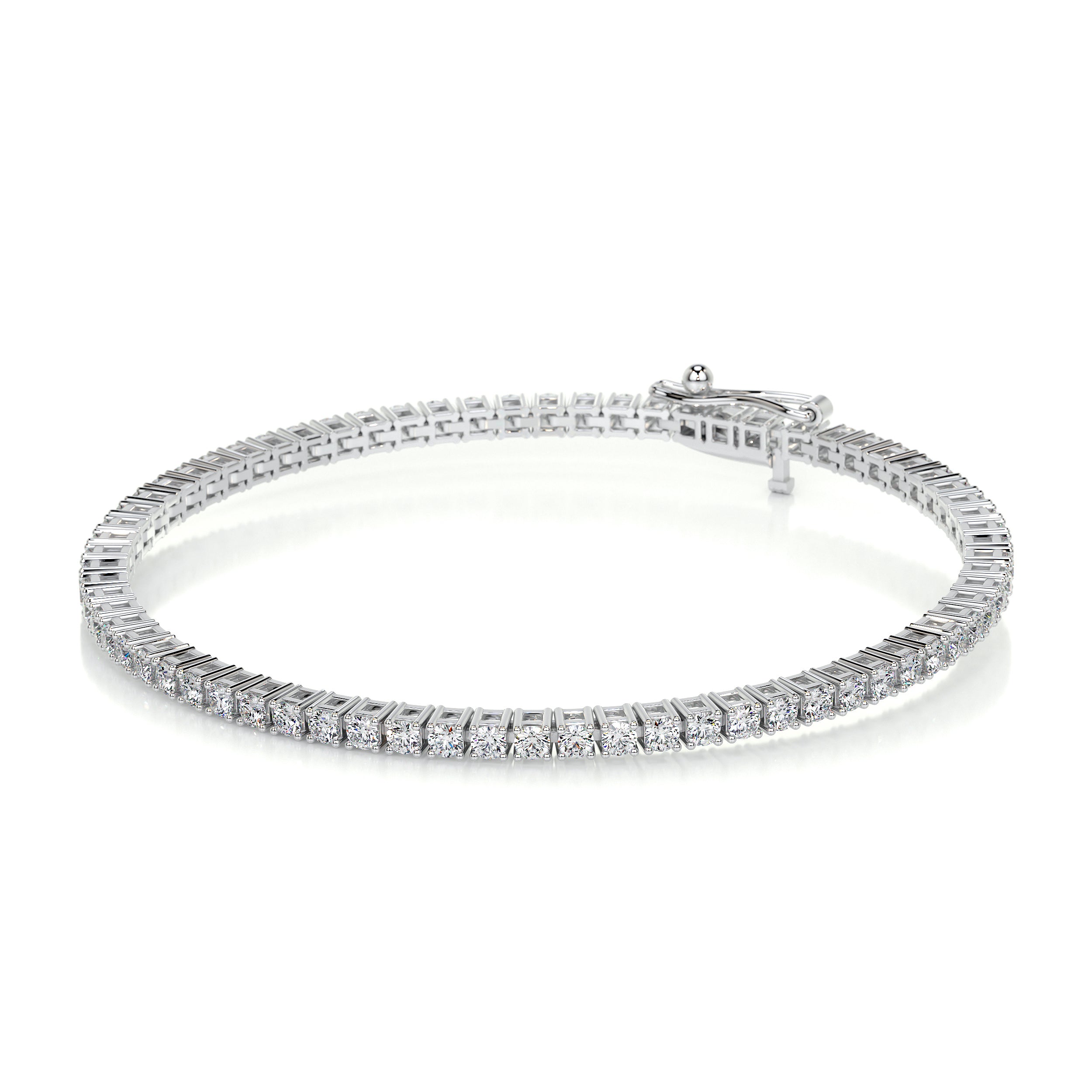 Sidney Tennis Diamonds Bracelet -18K White Gold、mySite、hinf8tx79