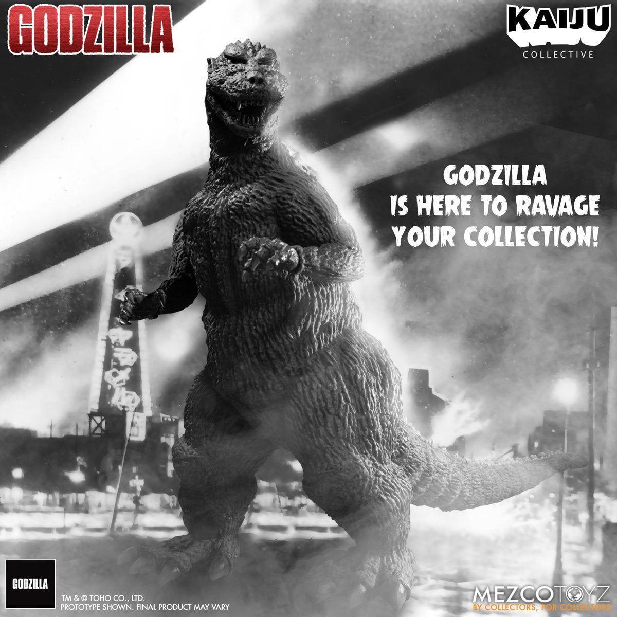 Godzilla (1954) Mezco Kaiju Collective Godzilla (Black & White)、mySite、hgirdovlk