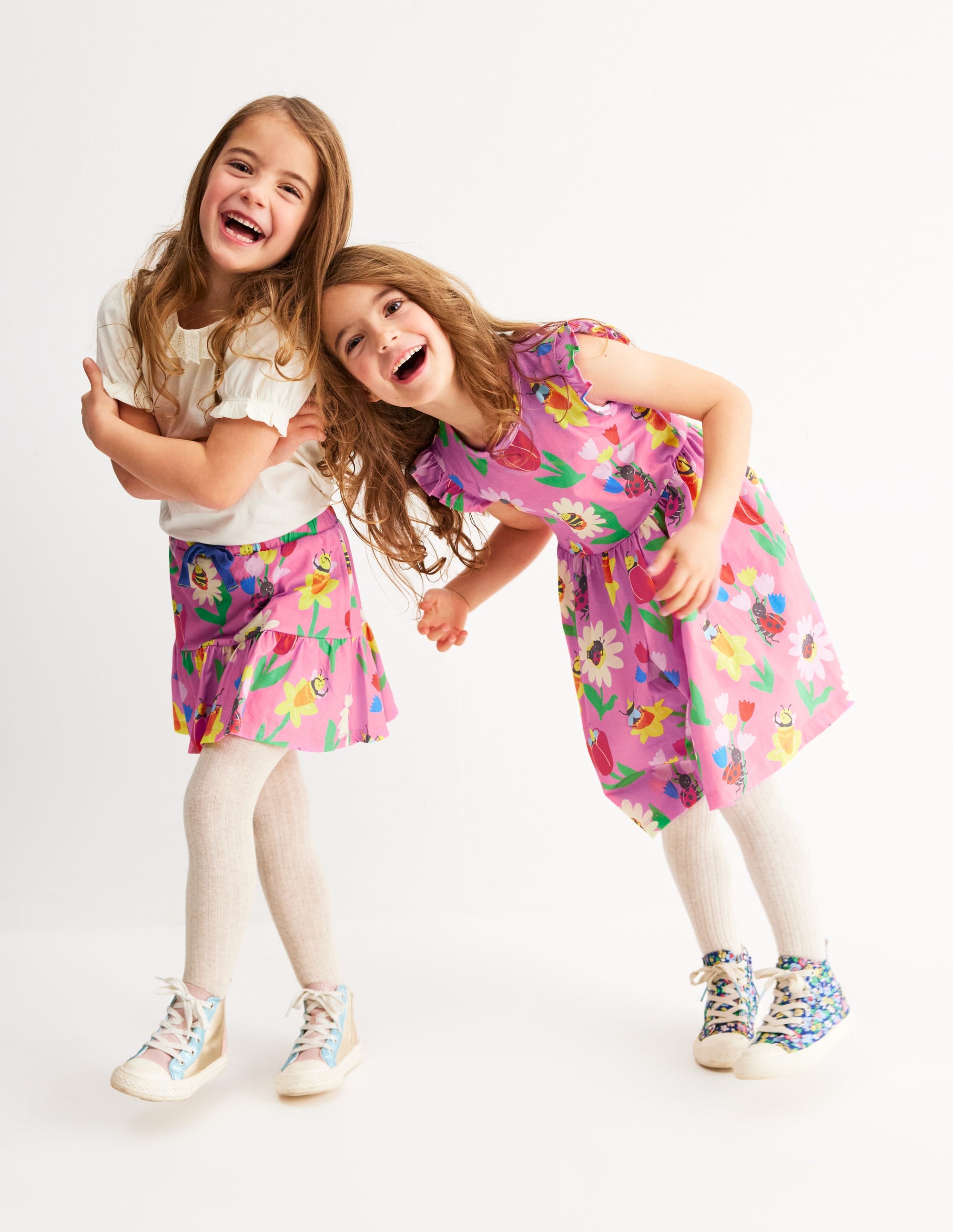  Tiered Jersey Skort-Sugared Lilac Spring Garden、mySite、ashleygrahame