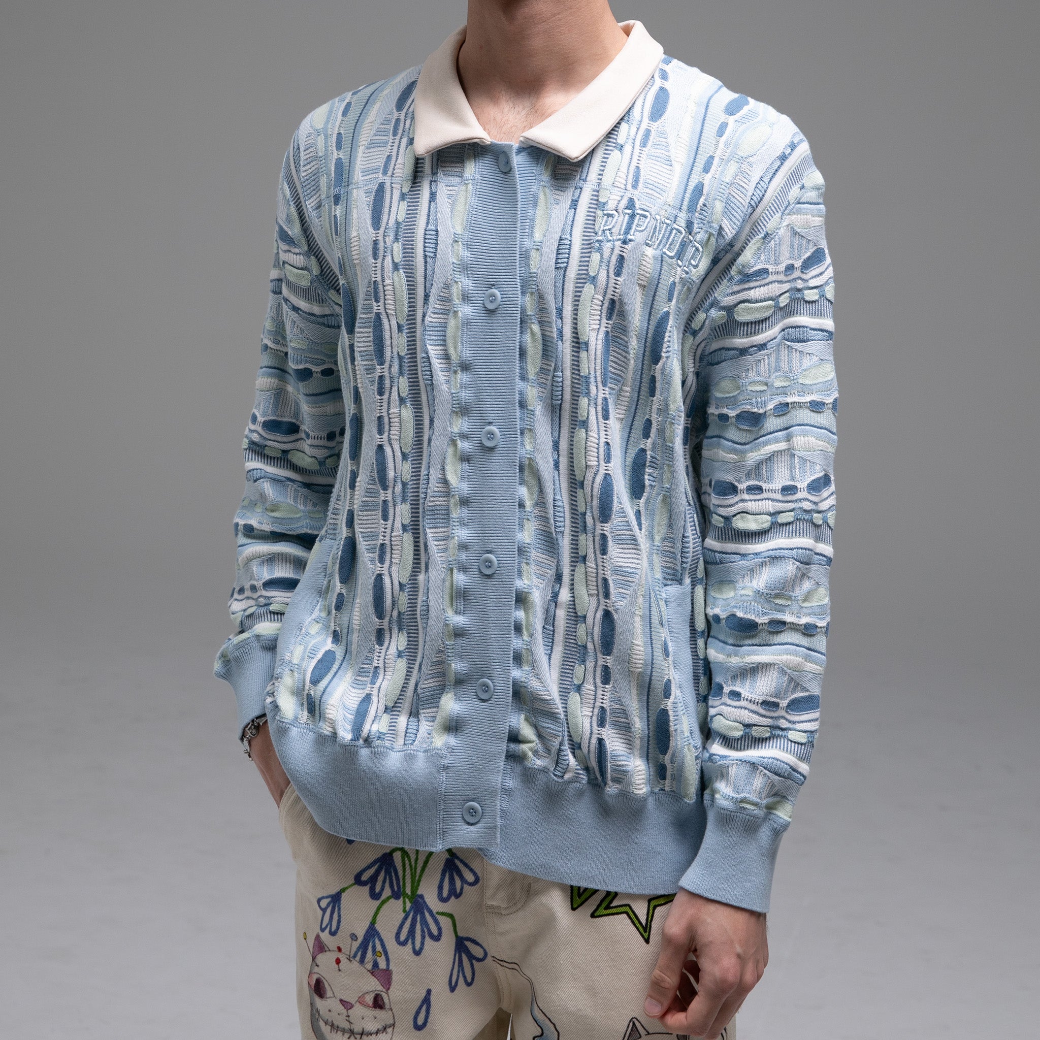  Corded Button Up Jacket (Light Blue)、mySite、merchandisen