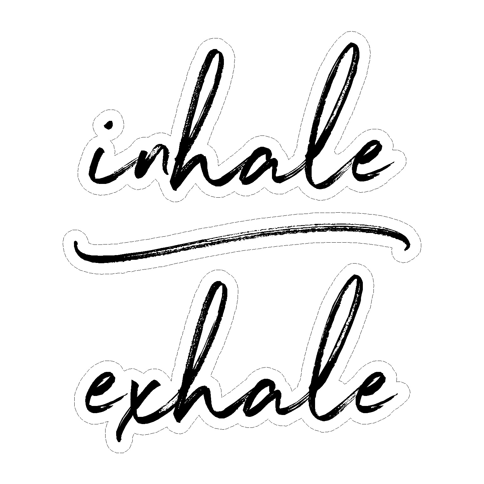  Inhale Exhale Vinyl Sticker Decal、mySite、ghnorth