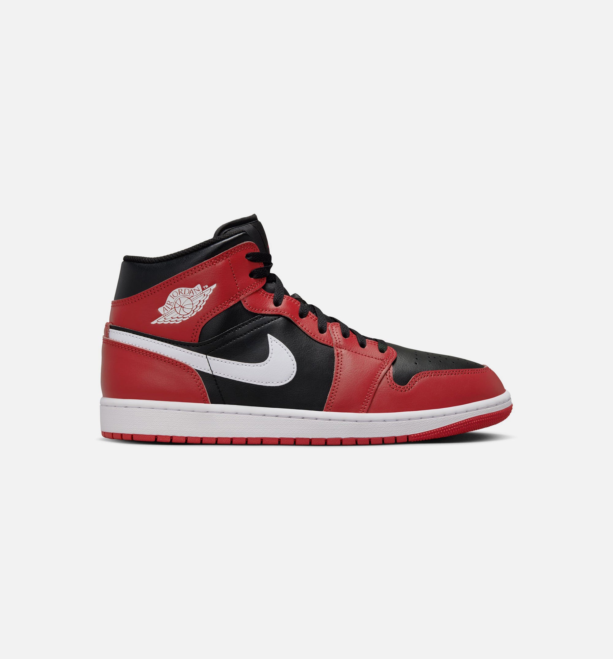 Air Jordan 1 Mid Black Gym Red Mens Basketball Shoe - Black/Gym Red/White、mySite、dreamappss