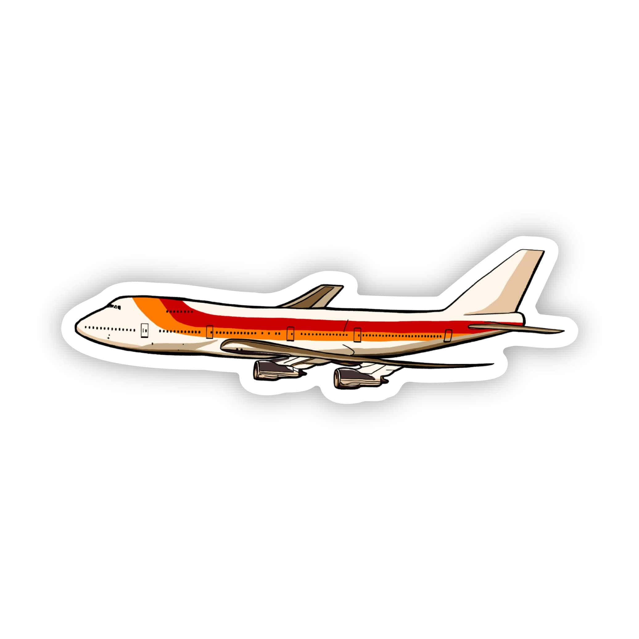  Red & Orange Aircraft Sticker、mySite、ghnorth