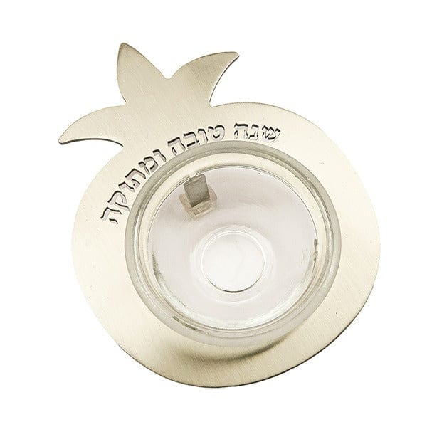 Shana Tova Metal Pomegranate + Small Glass Dish by Yair Emanuel、mySite、topwebapps