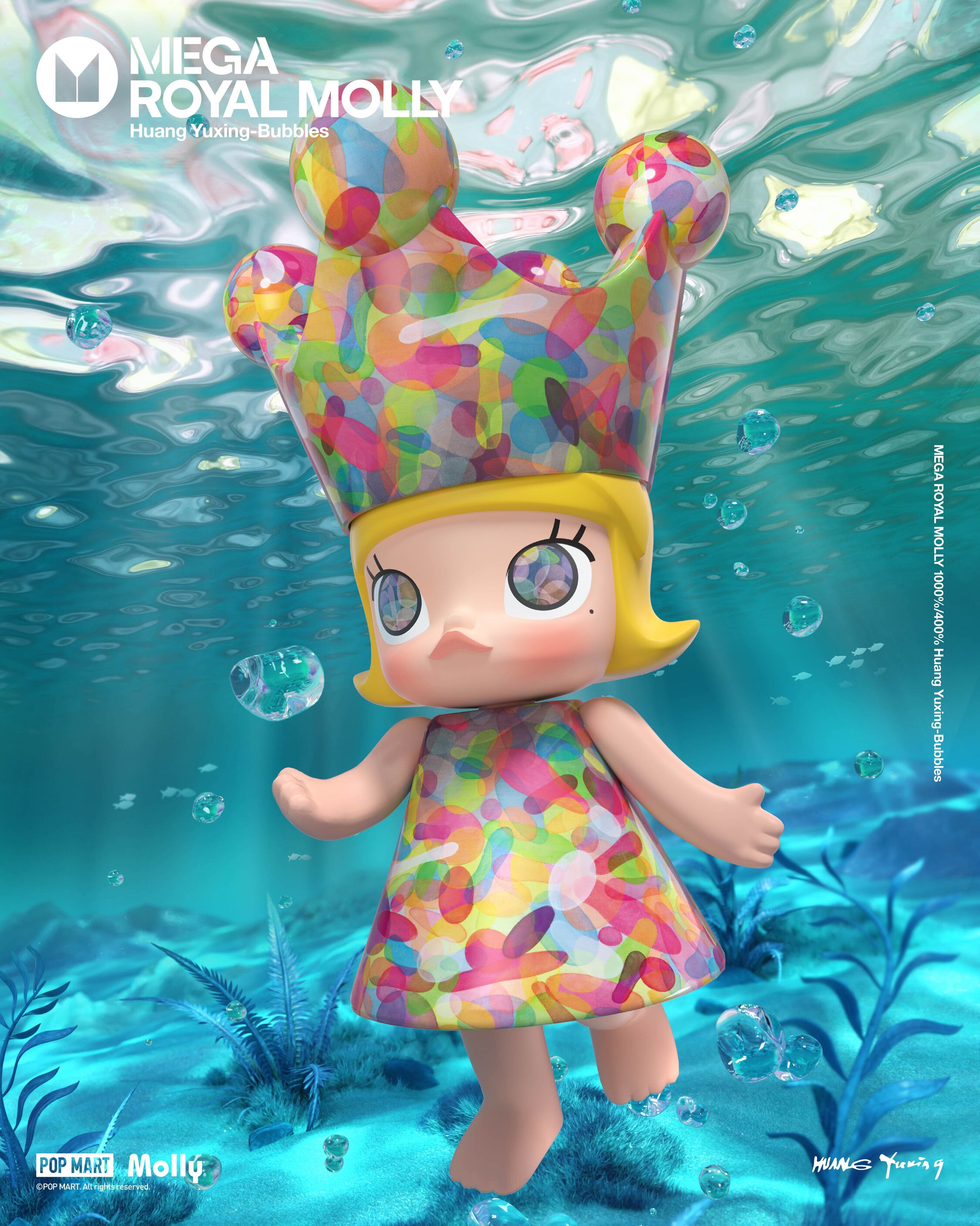  POP MART MEGA ROYAL MOLLY 400% Huang Yuxing-Bubbles、mySite、greenlandpopulation