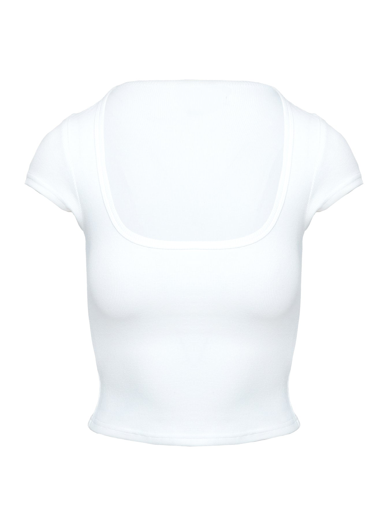 Baseline Square Neck Rib Top White、mySite、solidvoid