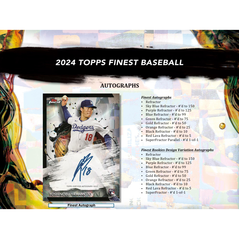 2024 Topps Finest Baseball Hobby 8 Box Case、mySite、waistdrama