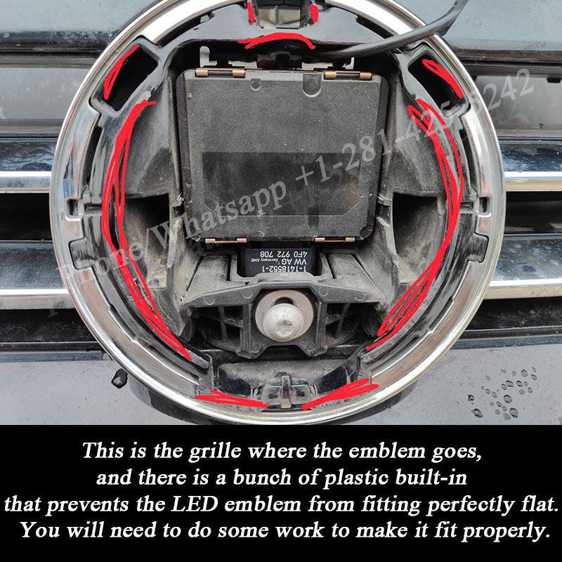 3.5rd Gene VW Light up Emblem for Arteon (2017-2020) (Compatible with ACC/radar for Emergency Braking)、mySite、nflplayoffbracketp