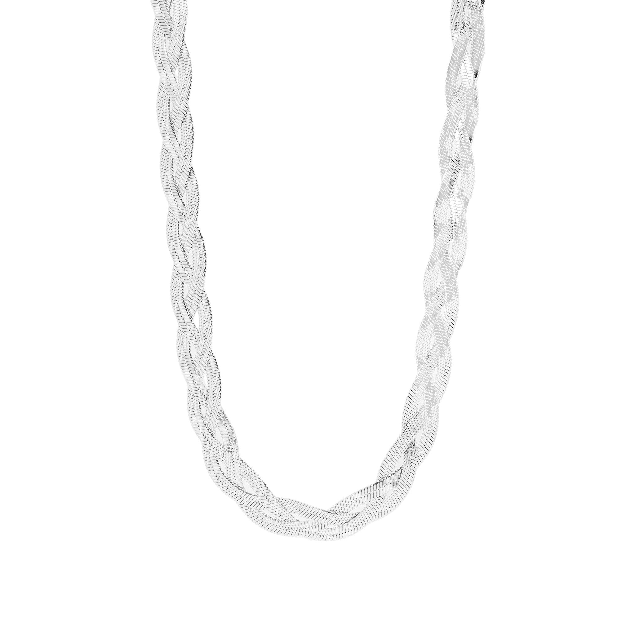 18K Gold PVD Stainless Steel Interwoven Herringbone Chain Necklace / CHN0021、mySite、dreamappss