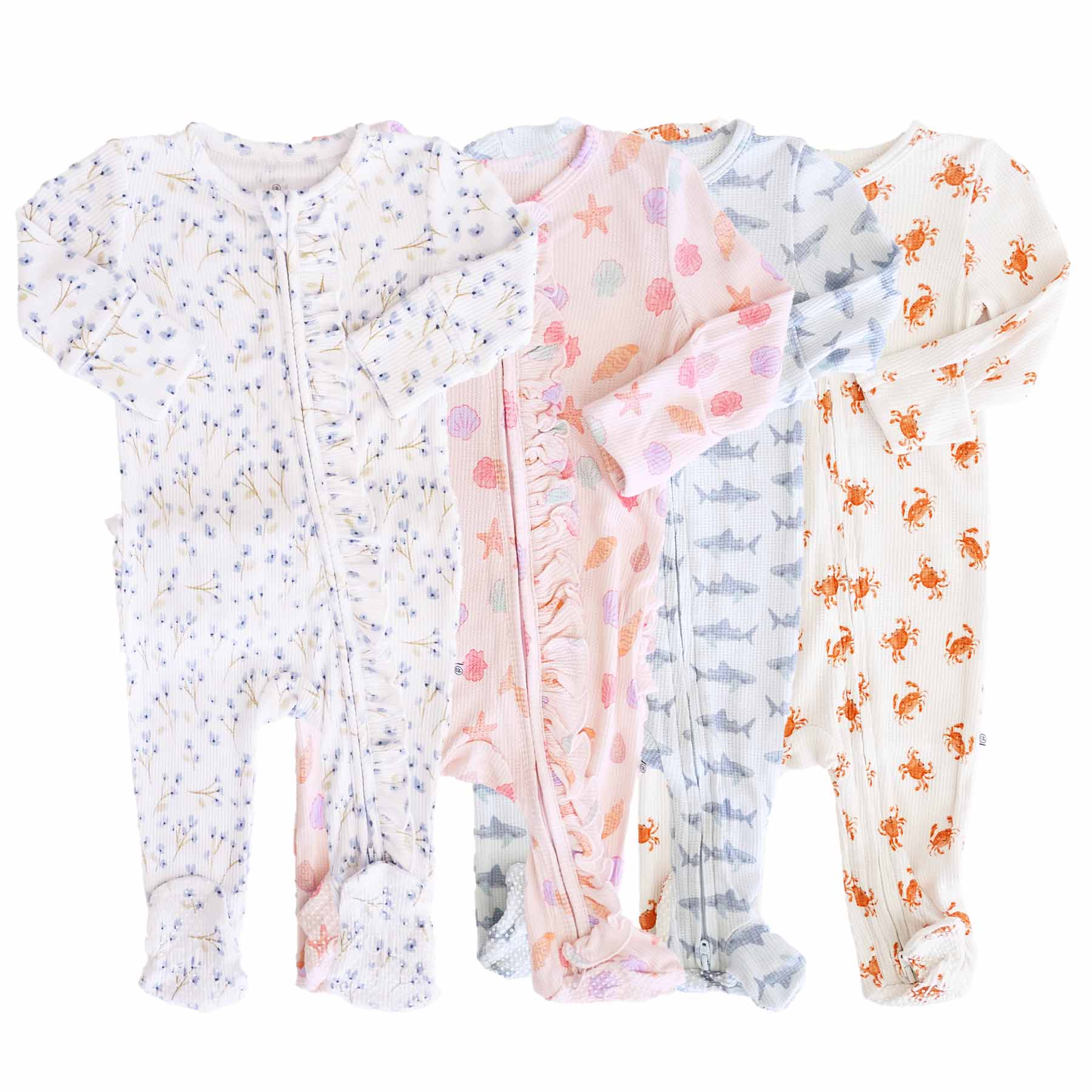  Bamboo Waffle Zipper Footies | Printed、mySite、layawaytickets