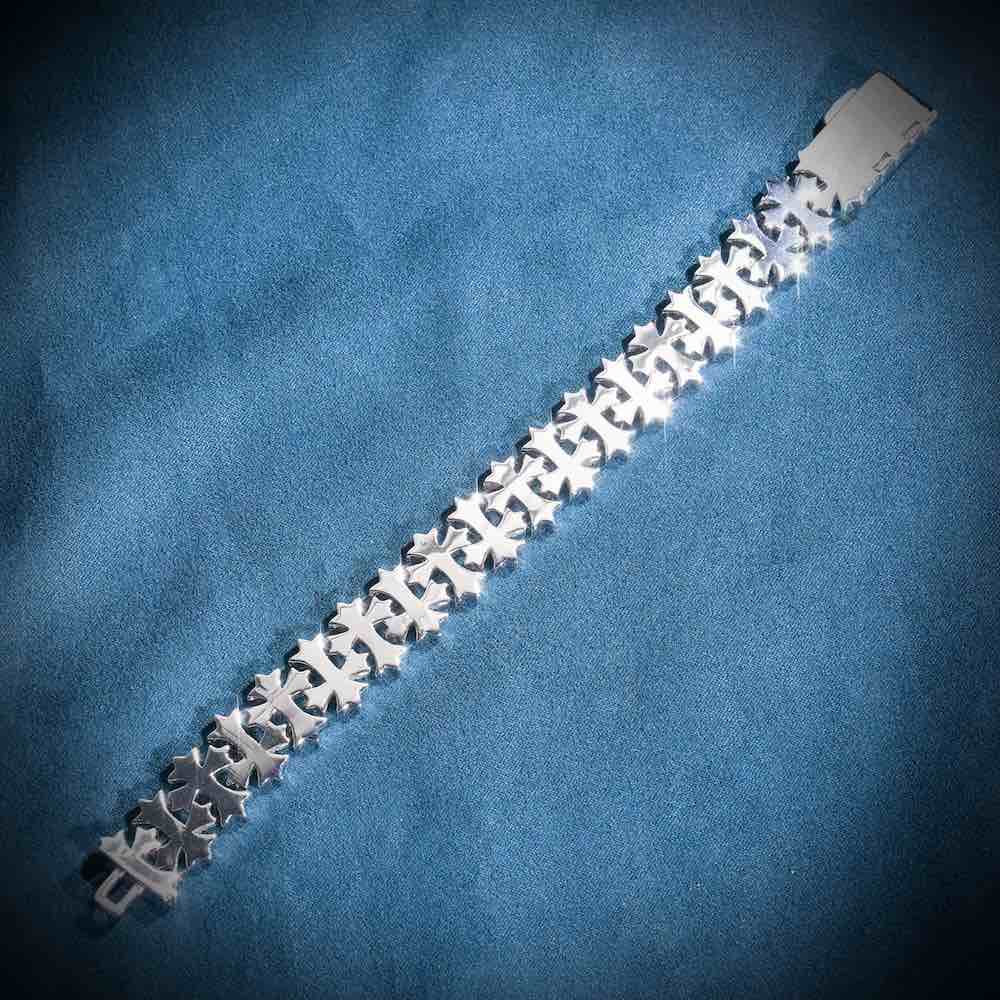 Moissanite Cross Link Bracelet 14K Gold (All Sizes)、mySite、hinf8tx79