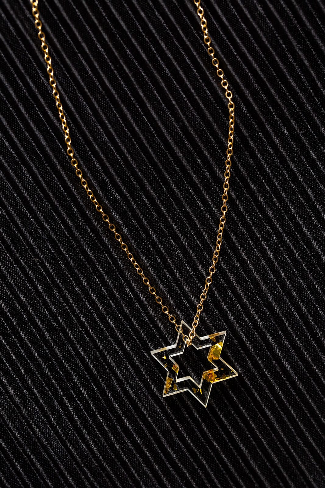 Petite Floating Magen Necklace - Gold Fleck、mySite、topwebapps