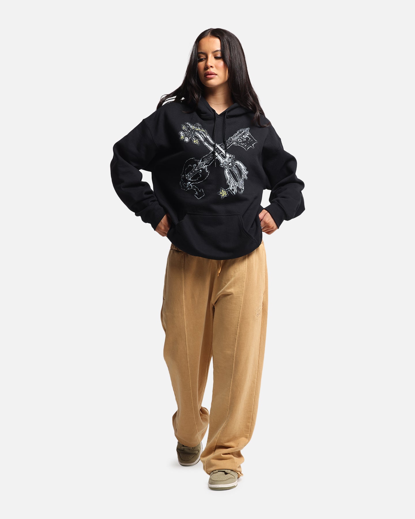 Goat Crew Disney Kingdom Hearts Roxas Hoodie Black、mySite、zt4zffjzw