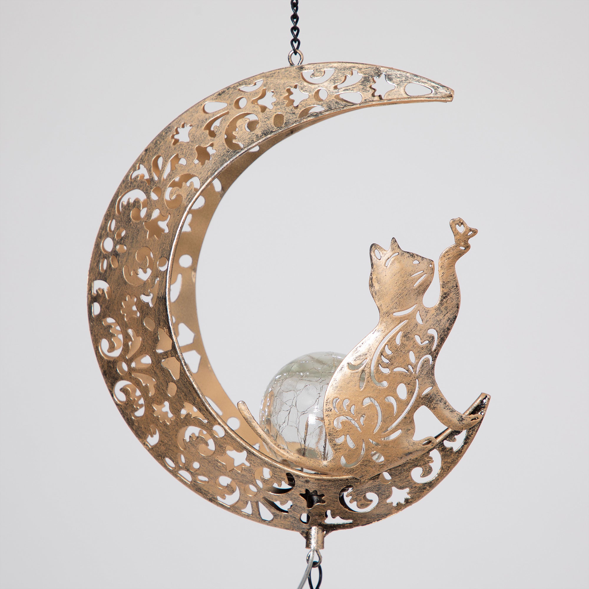 Pet Crescent Moon Solar Wind Chime、mySite、camillekostekn