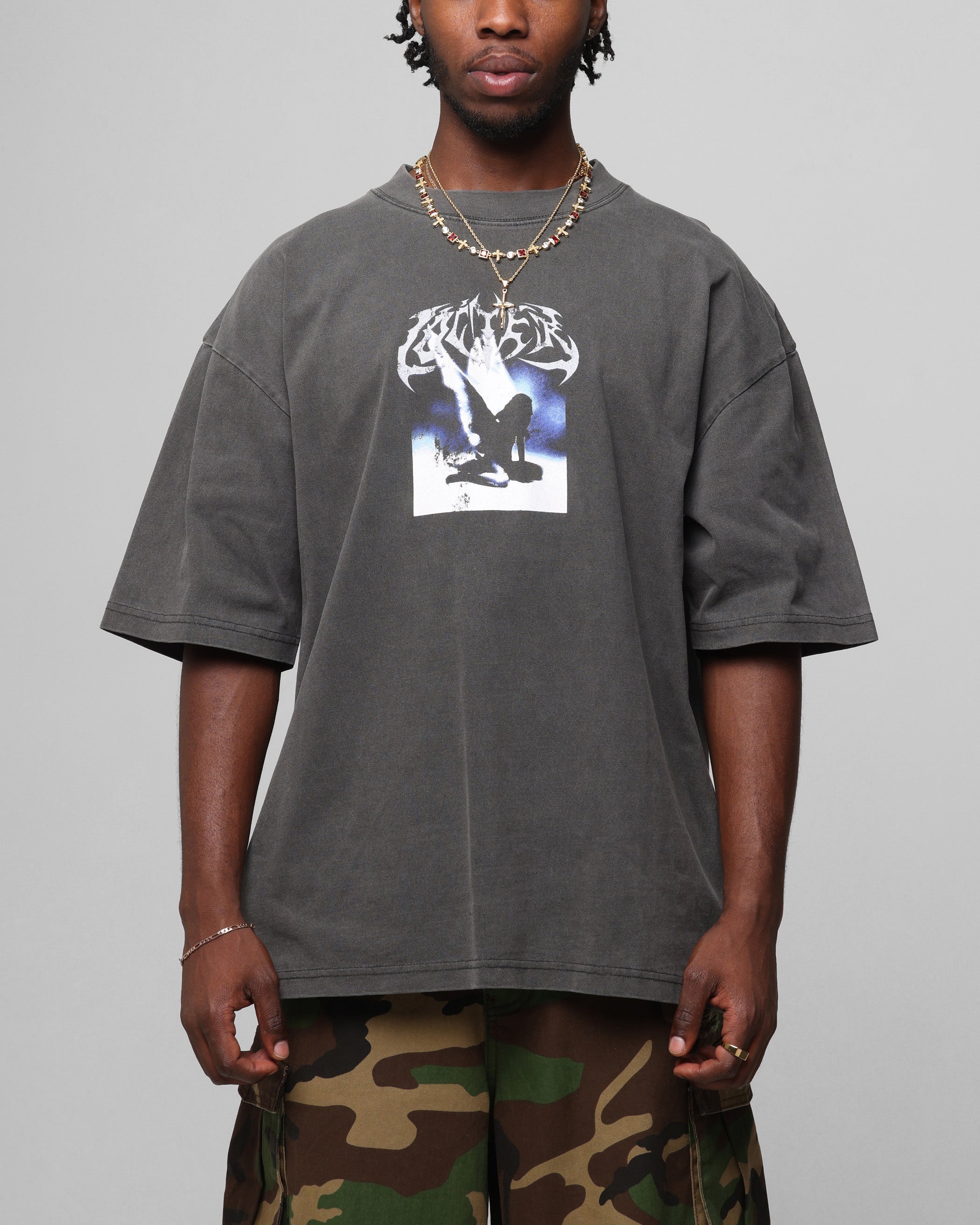 Loiter Angel Number Vintage T-Shirt Charcoal、mySite、zt4zffjzw