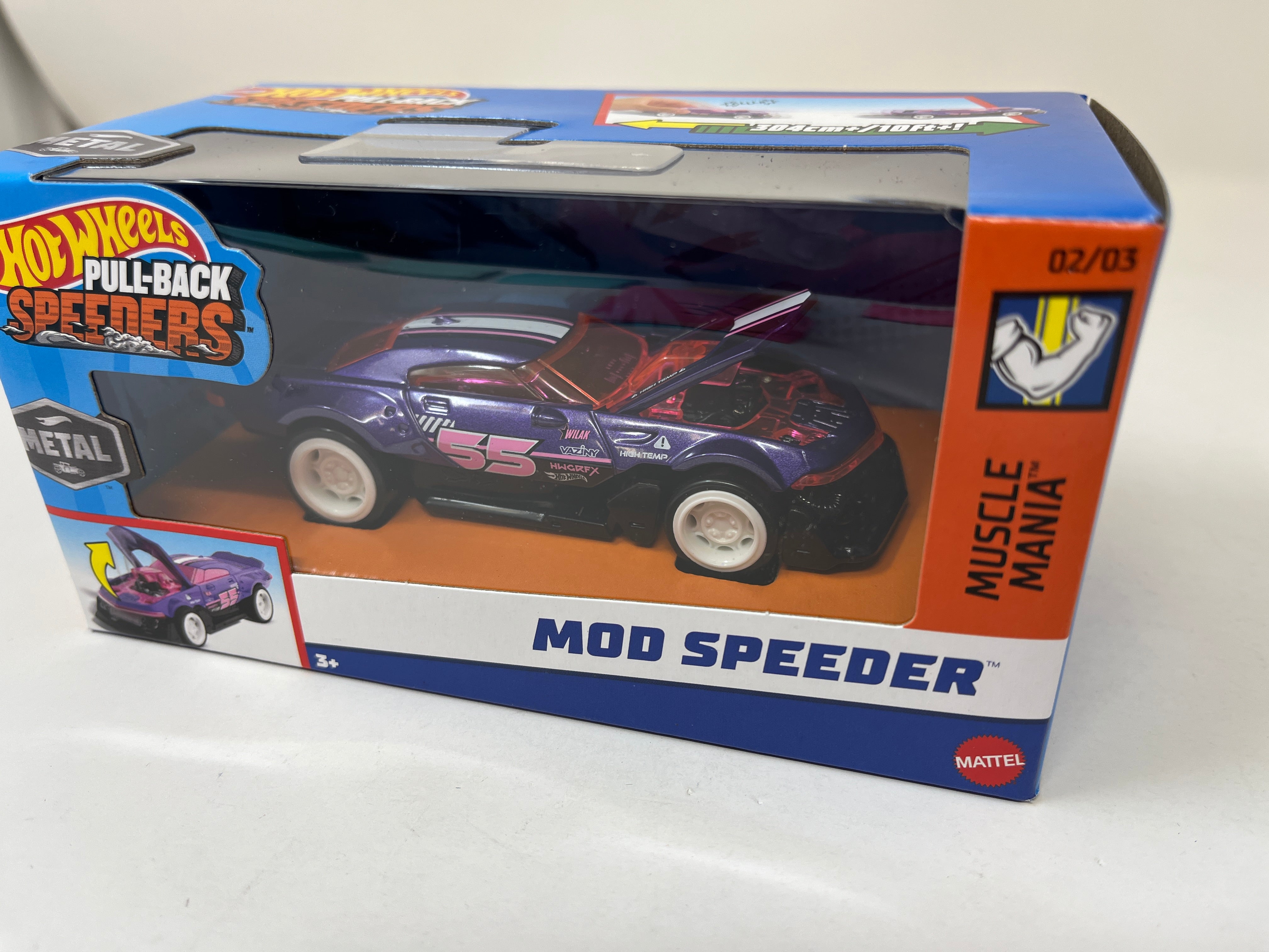 Mod Speeder * Purple * 2024 Hot Wheels Pull-Back Speeders 1:43 scale、mySite、hgirdovlk