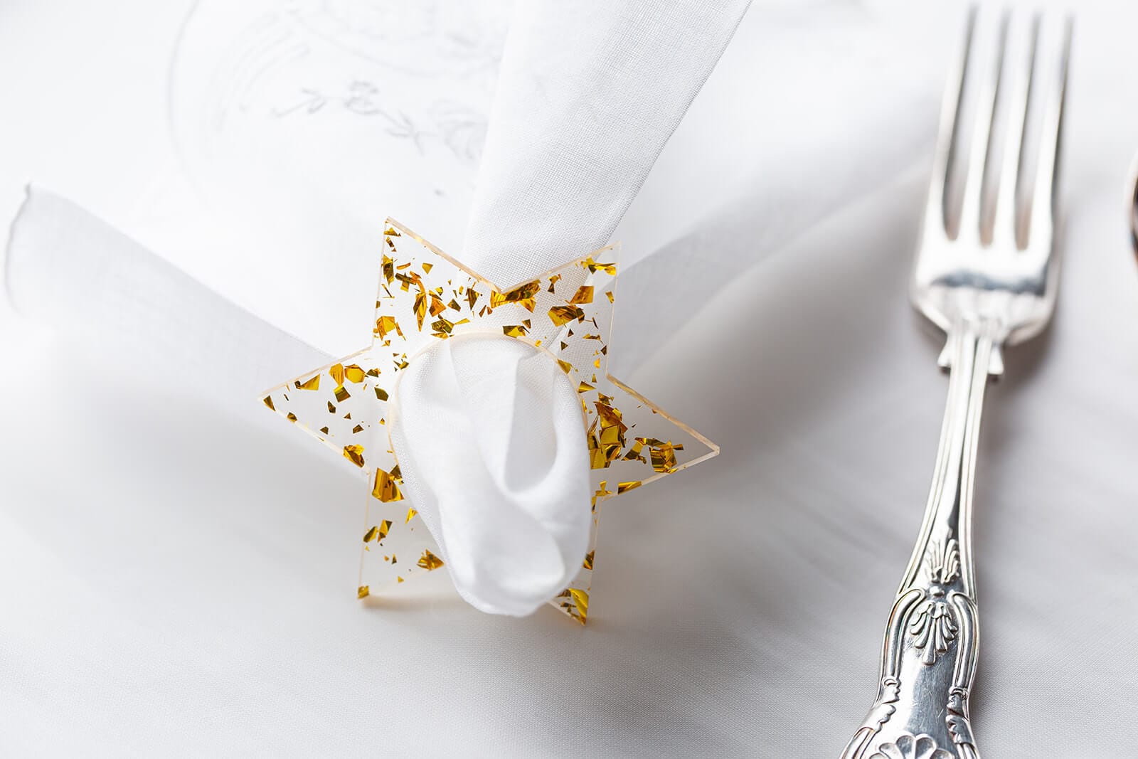 Magen David Napkin Rings - Gold Fleck - Set of 4、mySite、topwebapps