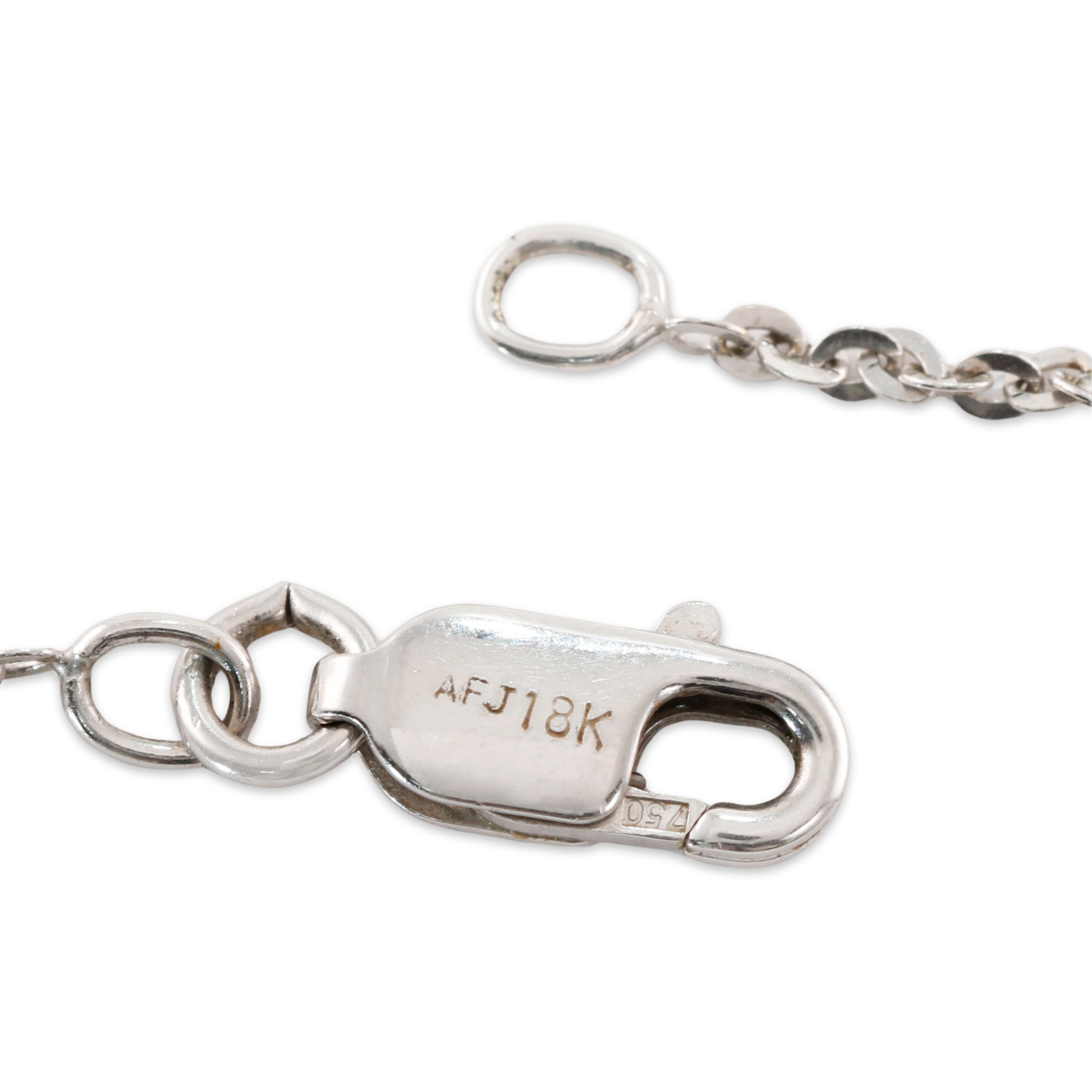 18k White Gold Diamond 0.42cttw Interlocking Circles Pendant Necklace 16、mySite、hinf8tx79