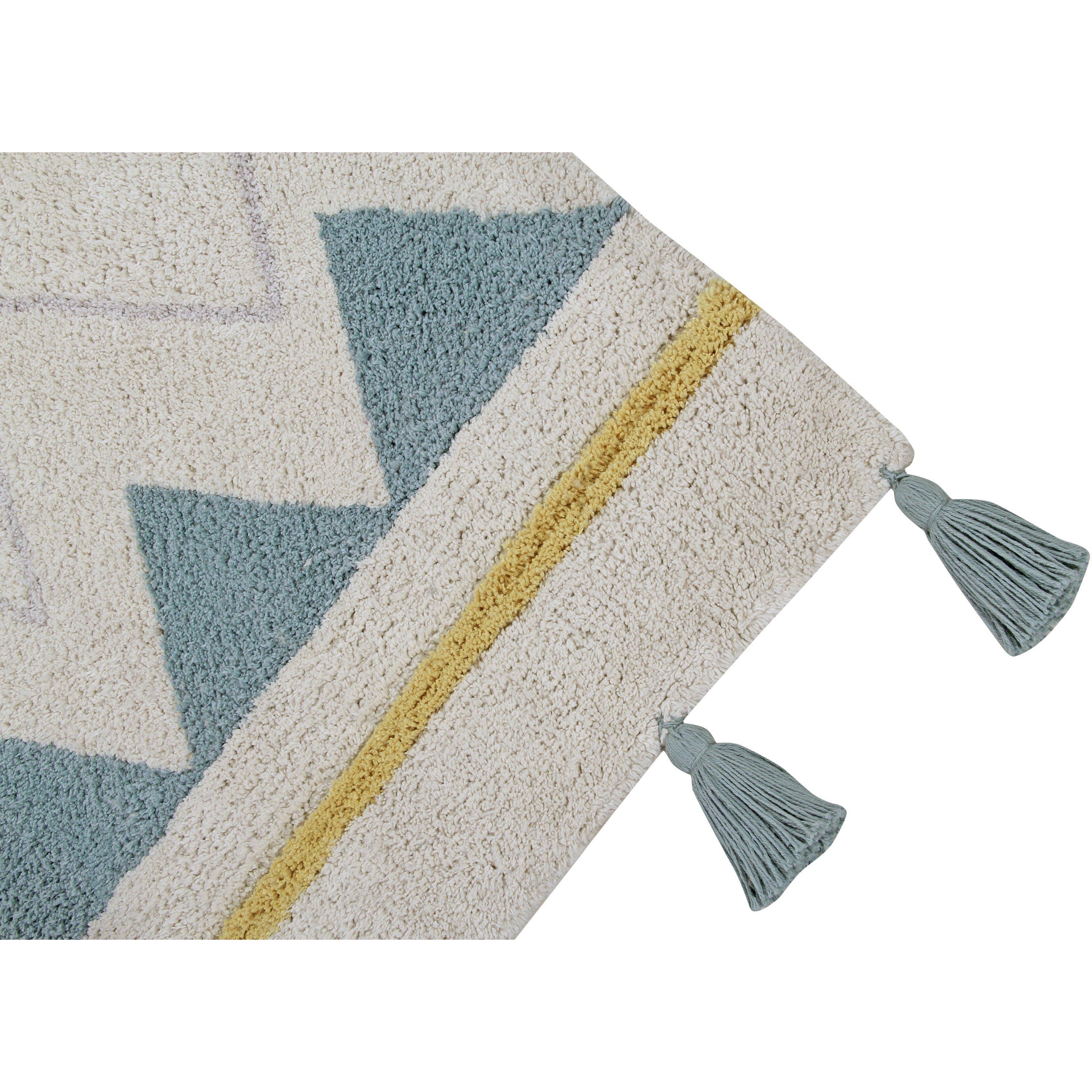 Azteca Natural Vintage Blue Machine Washable Area Rug、mySite、gigharbornorthrealestate