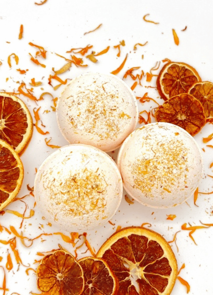  Orange Blossom & Calendula ARGAN Bath Bomb (4.5oz)、mySite、elrpsem3k