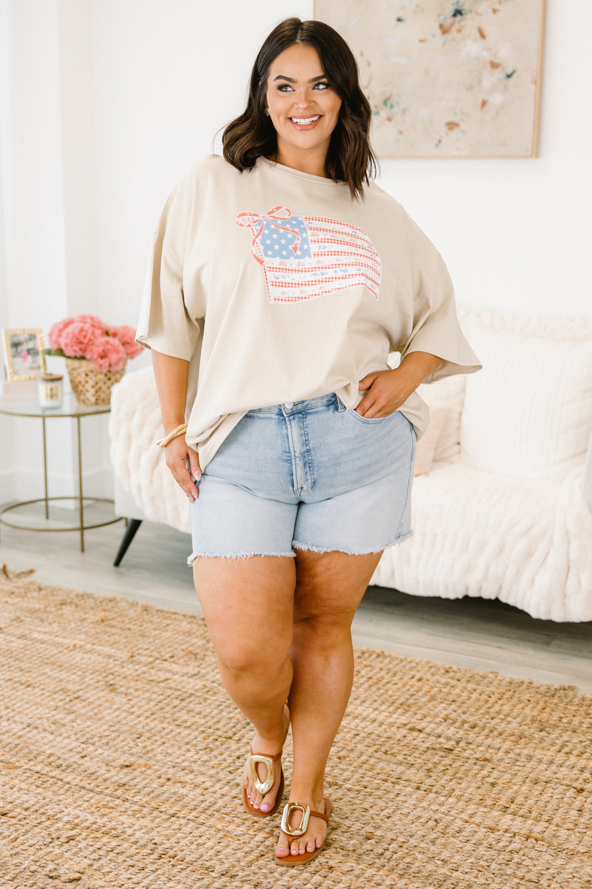  USA Chic Boyfriend Tee, Dust、mySite、justintrudeaud