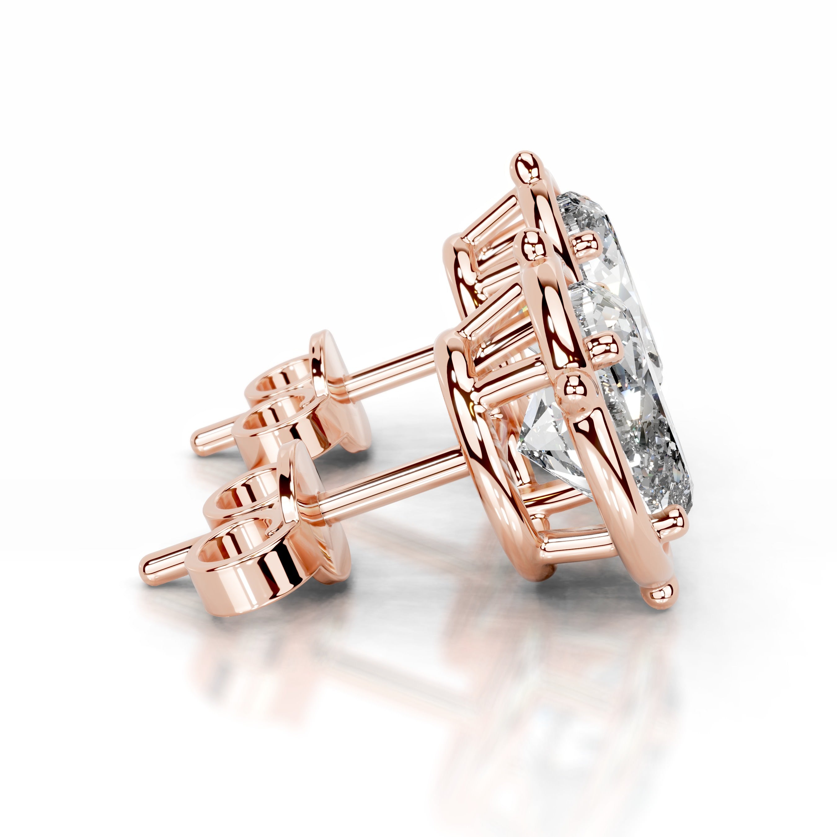 Rooted in Love Lab Grown Diamond Earrings - 14K Rose Gold、mySite、hinf8tx79