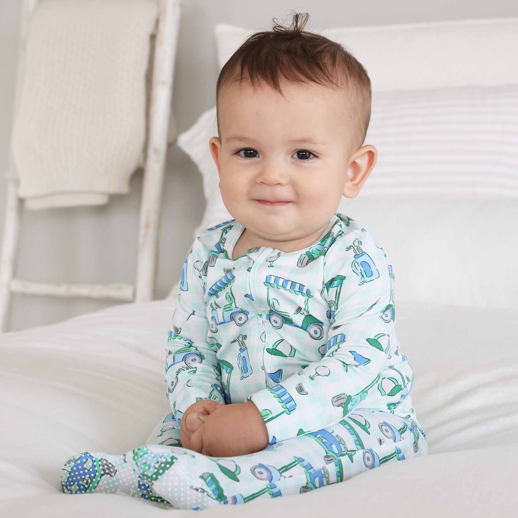  Birdie Babes Zipper Footie | Green、mySite、layawaytickets