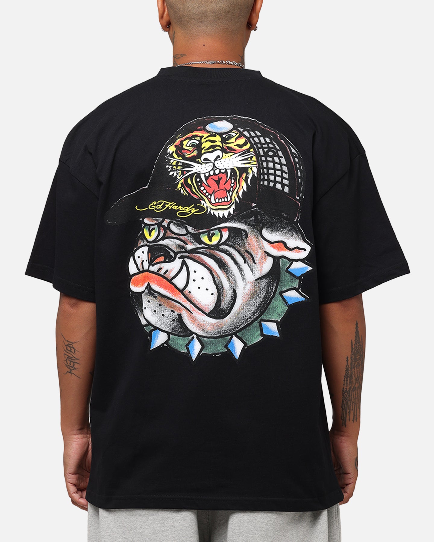 Ed Hardy Bulldog T-Shirt Black、mySite、zt4zffjzw