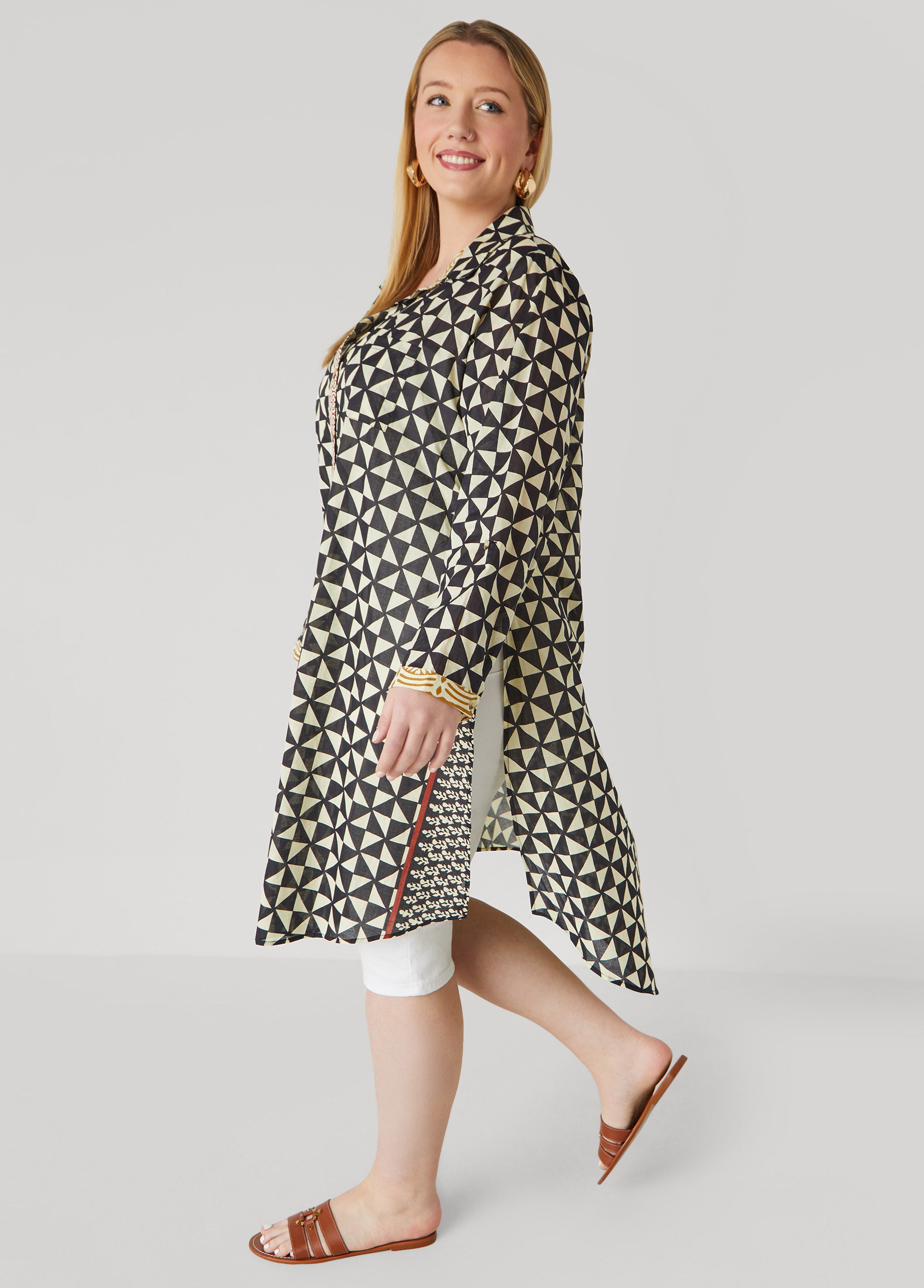 Geo Cotton Duster Shirt、mySite、bengalsvssteelers