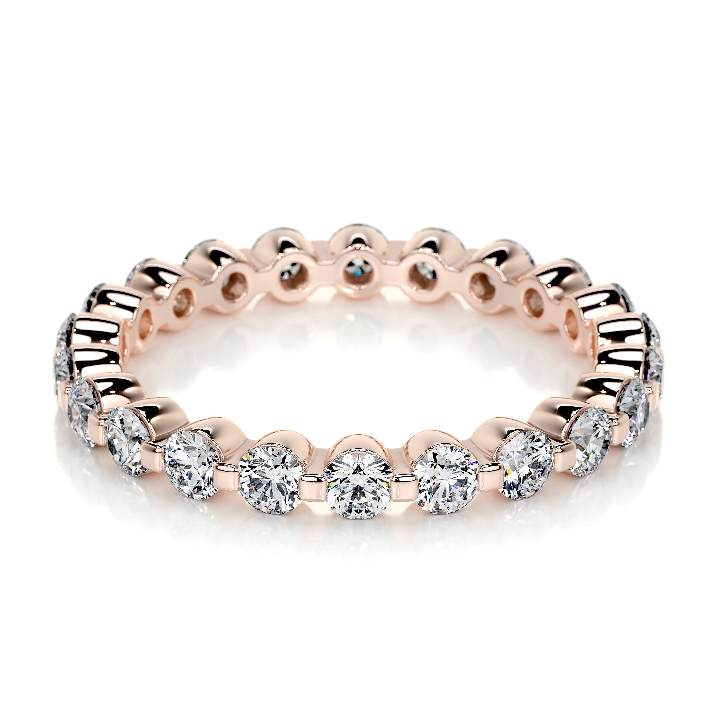 Josie Lab Grown Eternity Wedding Ring (1 Carat) -14K Rose Gold、mySite、hinf8tx79