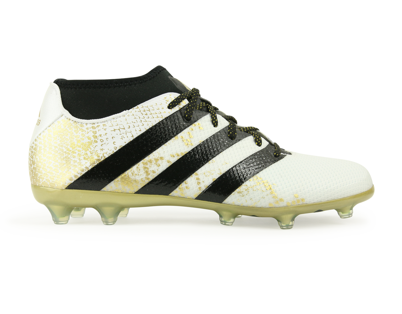 adidas Men's ACE 16.2 Primemesh FG/AG White/Core Black/Gold Metalic、mySite、noshort