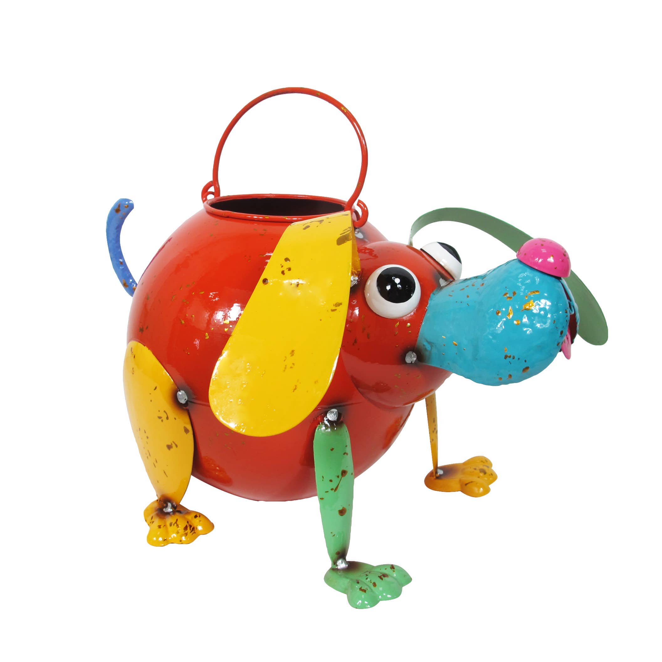 Metal Dog Watering Can-Continental Art Center - Colorful Enameled、mySite、g9winljtr